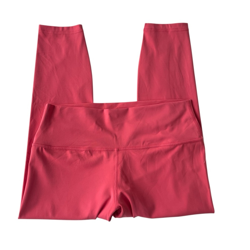 Athleta Coral Orange Transcend 7/8 Tight Leggings Inside Pocket Woman's XL New